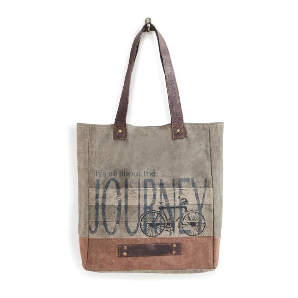 Mona B Gray and Brown Shoulder Bag